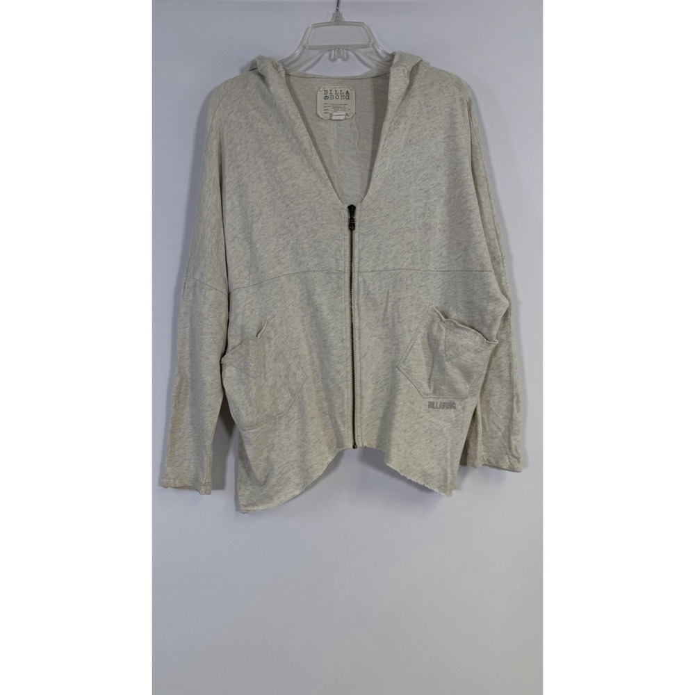 VTG Y2K Women's Billabong Hoodie Sweatshirt‎ Oversized Terry Cloth Cream Sz M